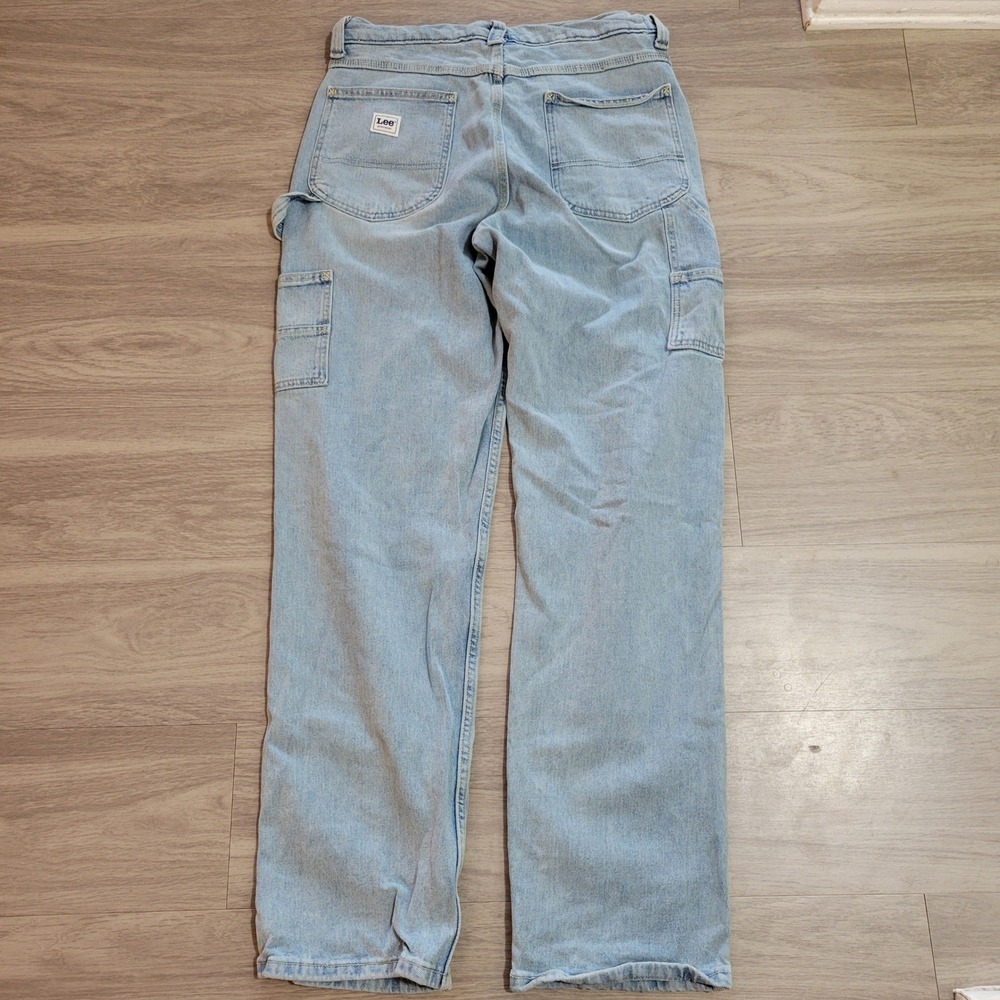 Lee Workwear Carpenter Jeans Mens 32x33(Tag 33x34) Light Wash Denim Utility VTG